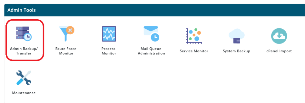 schedule an Admin Backup in DirectAdmin